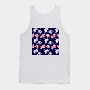 Floral design Navy Pink Pattern Tank Top